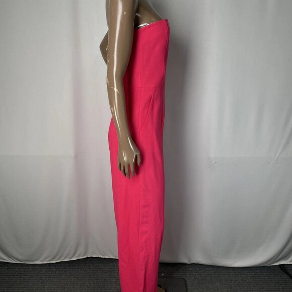 Ba&sh Women's Strapless Jumpsuit Hot Pink Size S Cyrus Wide Leg - Picture 5 of 9